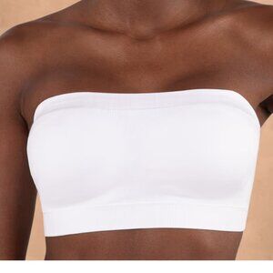NEW Truekind Convertible Strapless Bandeau Bra White Breathable Smooth Sz Large